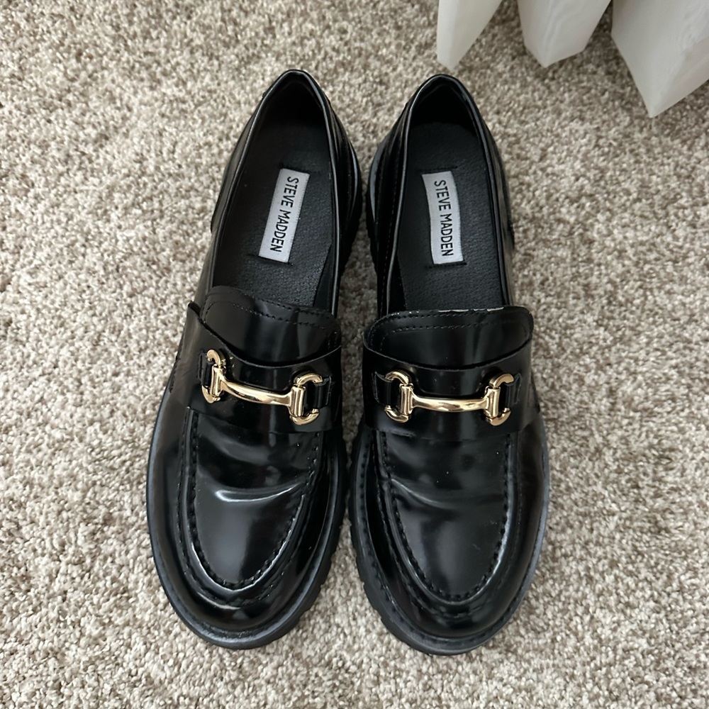 Black Steve Madden Loafers
